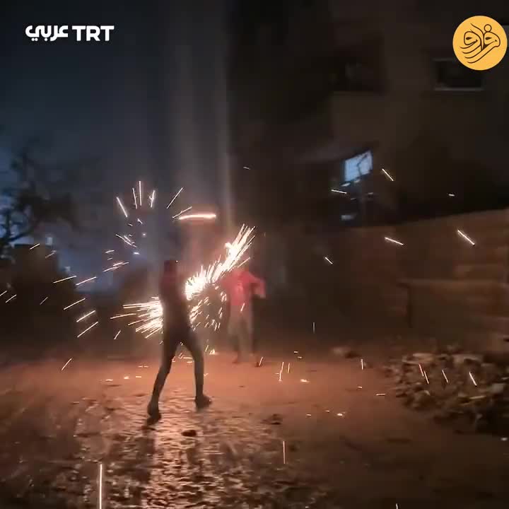  آتش‌بازی کودکان غزه به مناسبت ماه رمضان