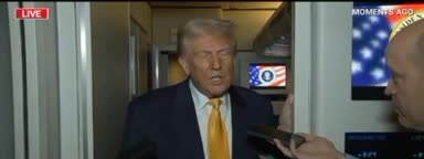   اولین اظهارنظر ترامپ داخل هواپیما درباره دور اول مذاکره ایران و آمریکا