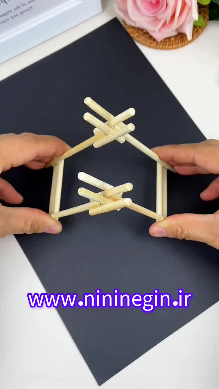 کاردستی چرخ و فلک با درب بطری