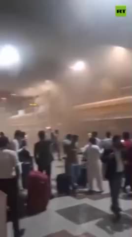  آتش‌سوزی گسترده‌ در فرودگاه لاهور پاکستان