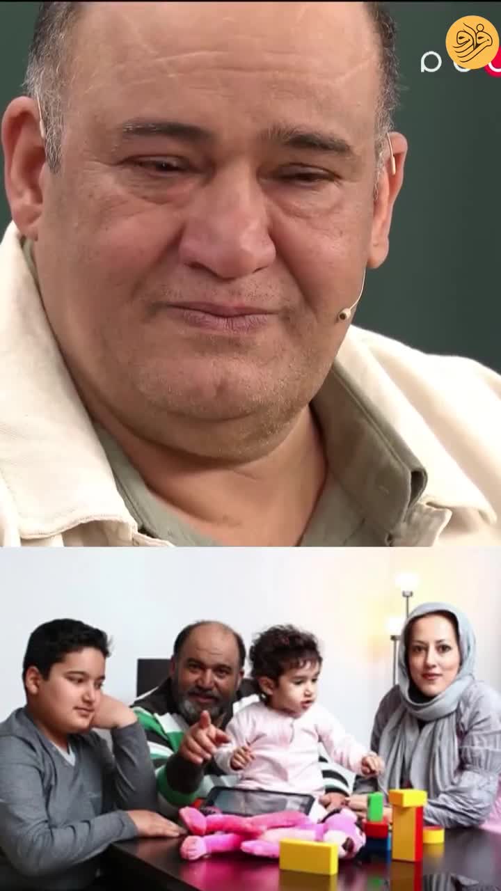 ببینید؛ اشک‌های نادر سلیمانی با شنیدن پیام احساسی همسر و فرزندانش