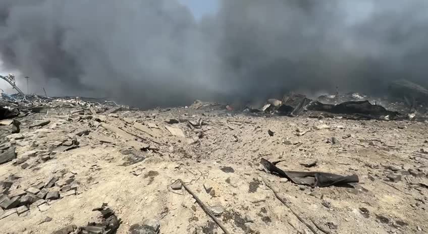   فیلم جدید از محل انفجار در اسکله شهید رجایی بندرعباس