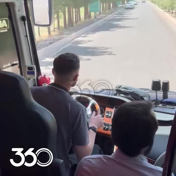   رانندگی غیرمنتظره مدافع مس رفسنجان با اتوبوس!