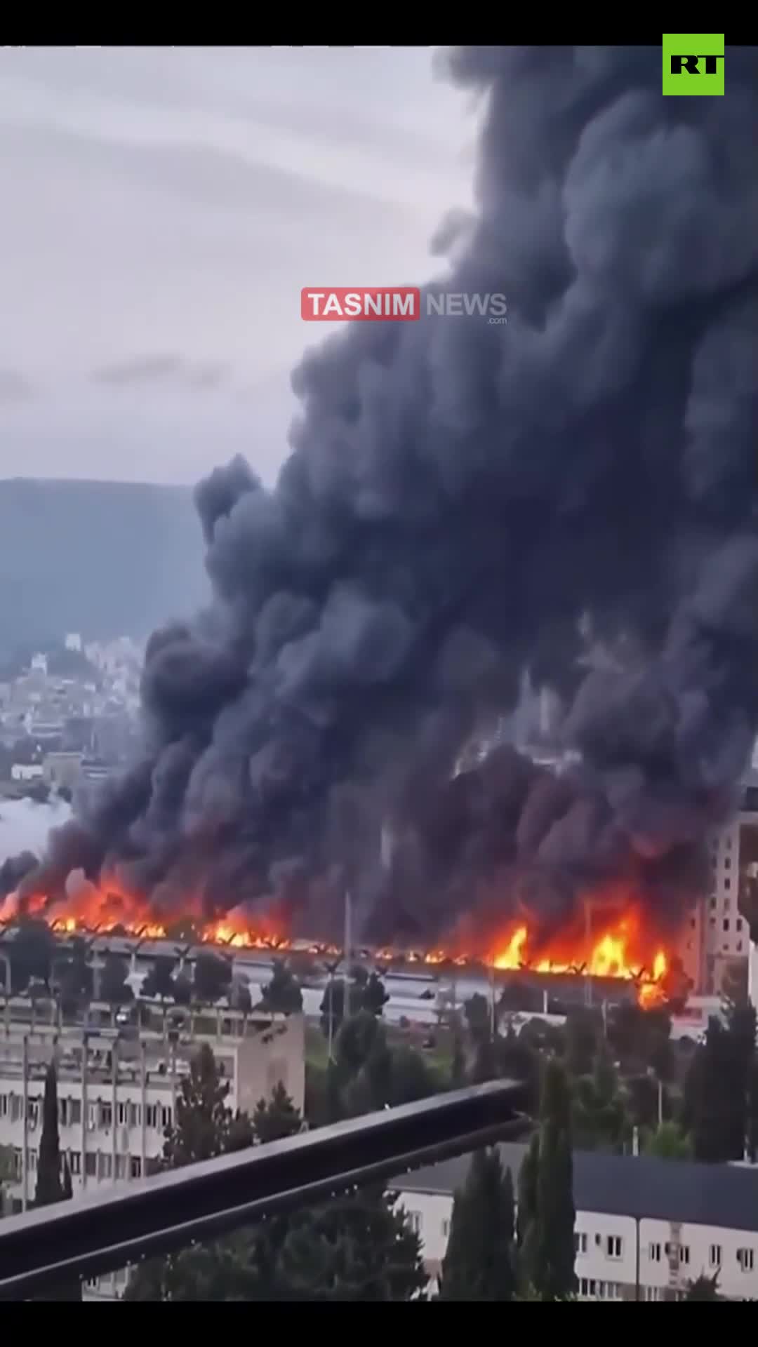   آتش‌سوزی عظیم در بازاری در مرکز تفلیس گرجستان