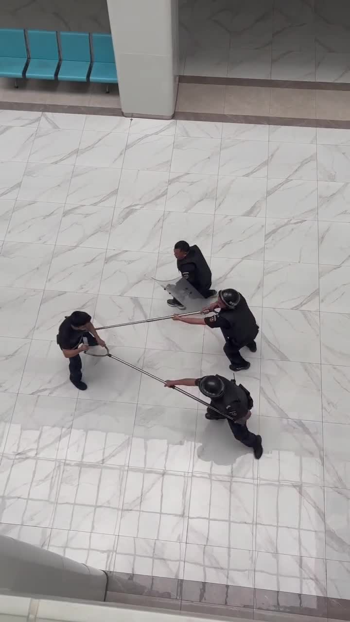 ببینید؛ نحوه مقابله پلیس چین با یک قمه کش