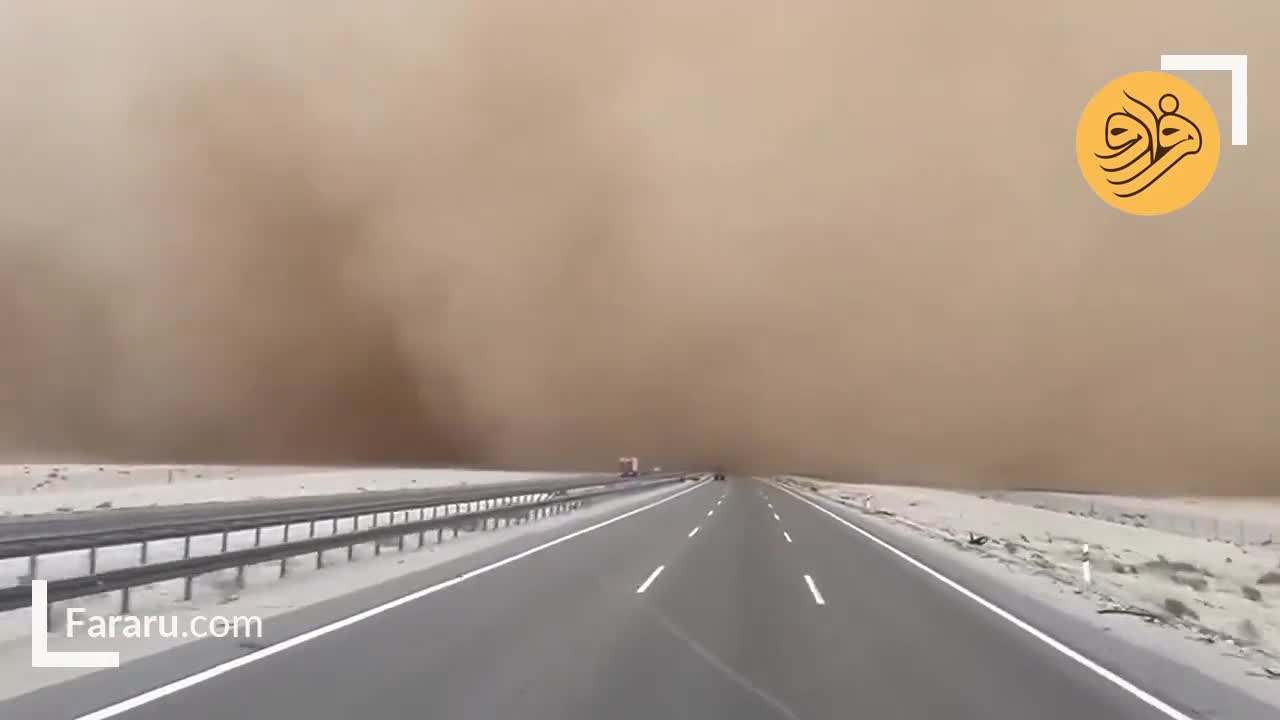 ببینید؛ رانندگی در میان طوفان شن در عراق