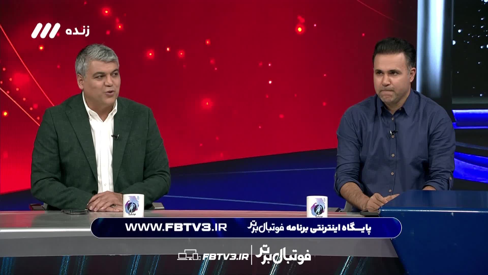   تبریک ستار همدانی و محمد نصرتی برای قهرمانی تراکتور به زبان ترکی روی آنتن زنده تلویزیون