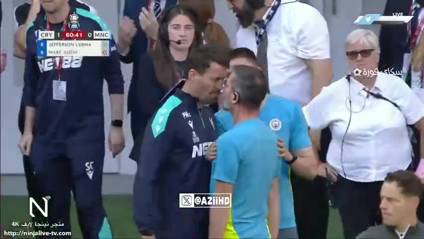   درگیری پزشکان منچسترسیتی و کریستال پالاس در جریان مسابقه امروز دو تیم