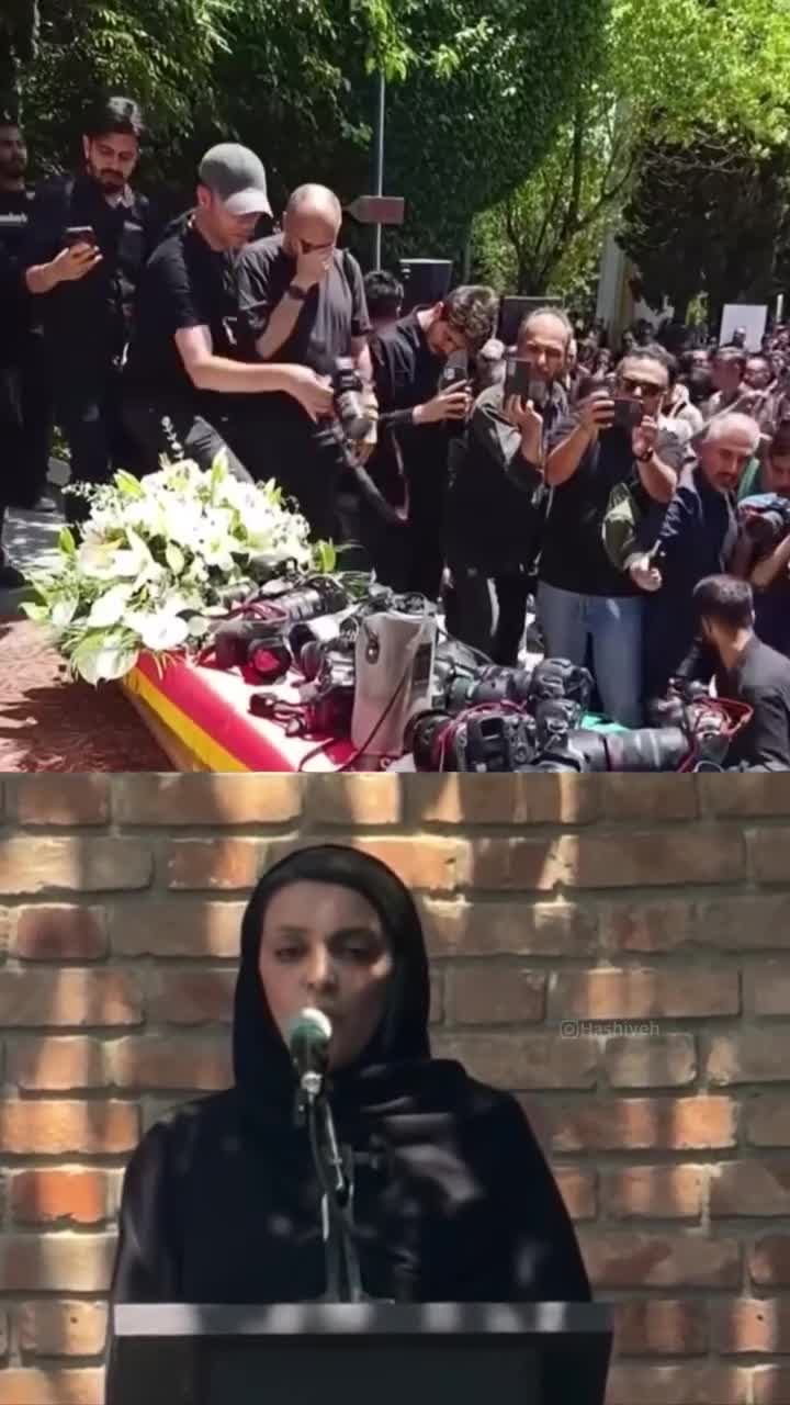   صحبت‌های تلخ همسر مرحوم درجاتی در مراسم تشییع