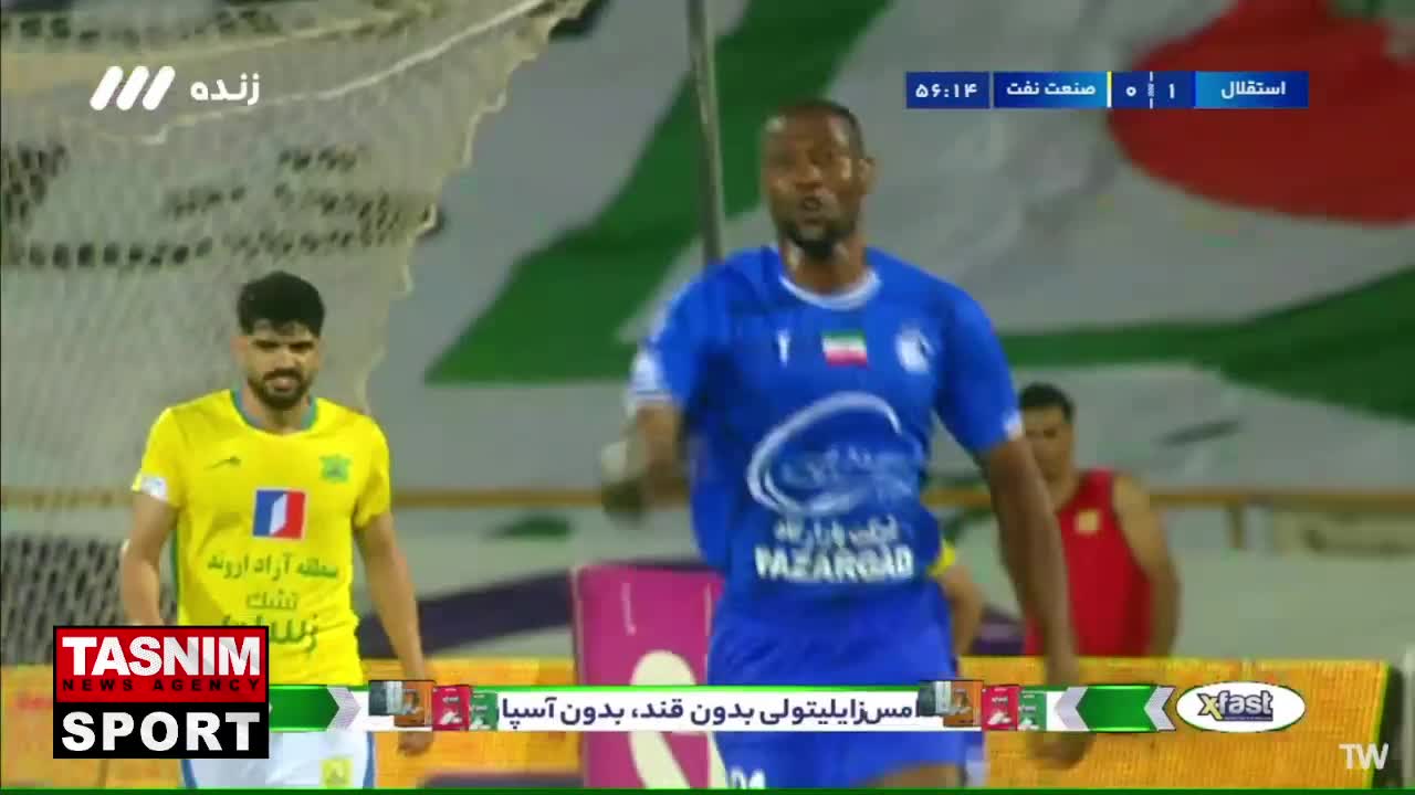    گل دوم استقلال به صنعت نفت توسط مسعود جوما