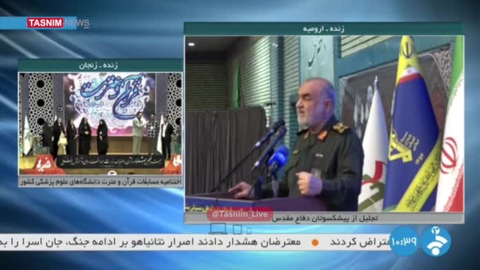   سلامی فرمانده کل سپاه: با صلابت در برابر ارتش گسترده دشمن ایستاده‌ایم