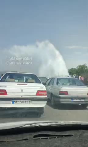   تصاویر عجیب؛ از هدر رفت آب بر اثر ترکیدن شاه لوله در مشهد