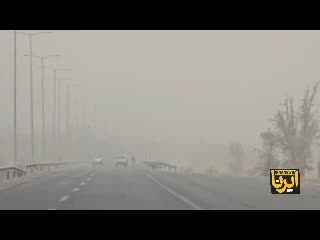   نمایی از طوفان شن در شرق کرمان