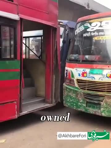   تصاویری عجیب از وضعیت رانندگی اتوبوس‌های بنگلادش