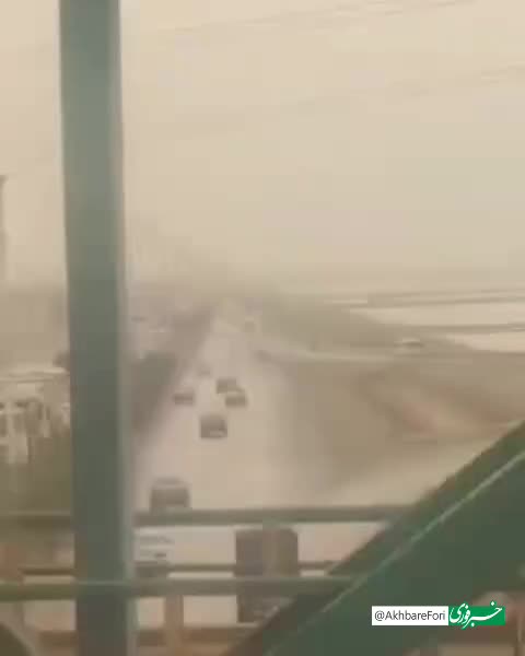   نمایی از شدت آلودگی هوای بندرماهشهر از بالای پل پتروشیمی