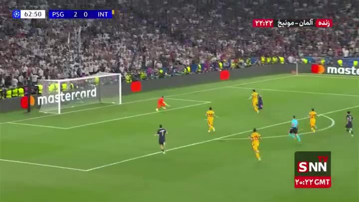   گل سوم پاری سن ژرمن به اینتر با دبل دزیره دوئه