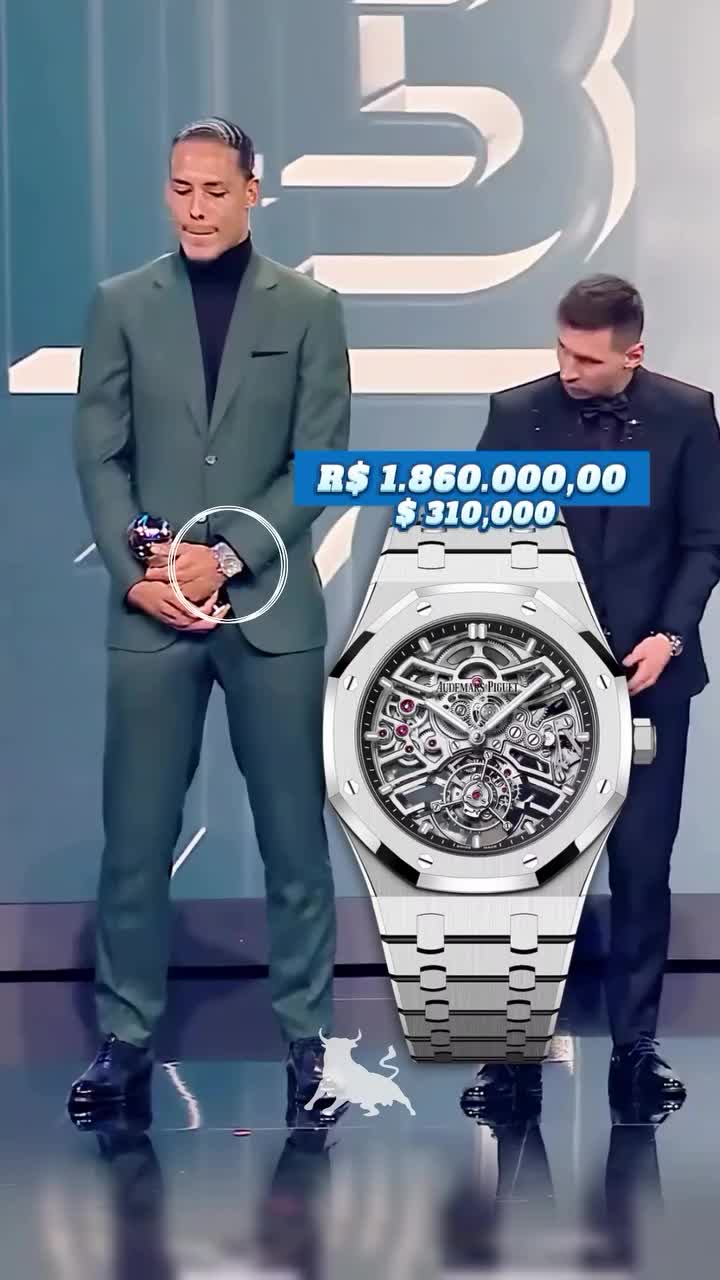   ساعت‌های گران‌قیمت و لوکس مسی، امباپه، فن دایک، اشرف حکیمی و کاسمیرو در مراسم فیفا