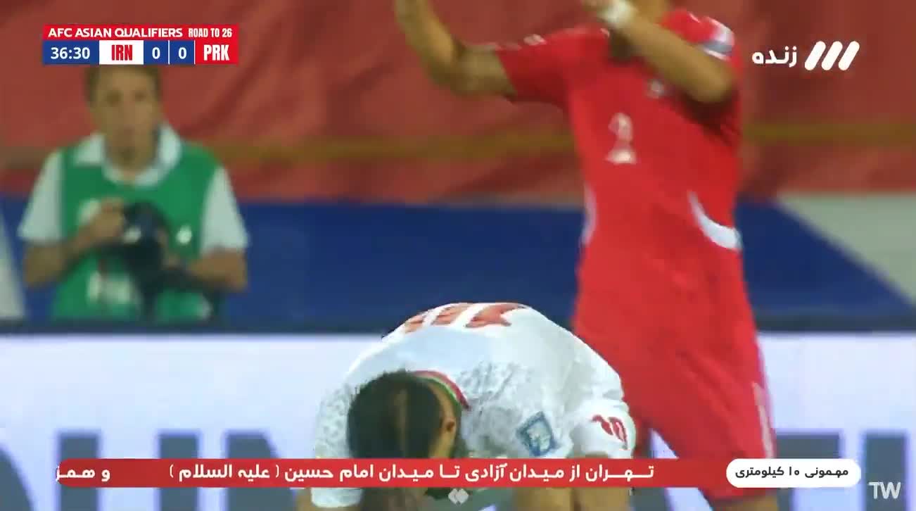    گل نکردن دروازه خالی توسط مغانلو در دقیقه 37