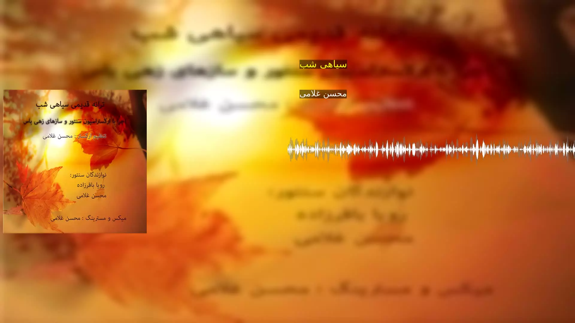 سیاهی شب محسن غلامی