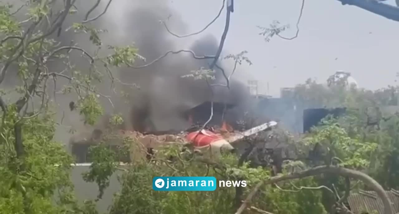   سوختن هواپیمای مسافربری هند در آتش