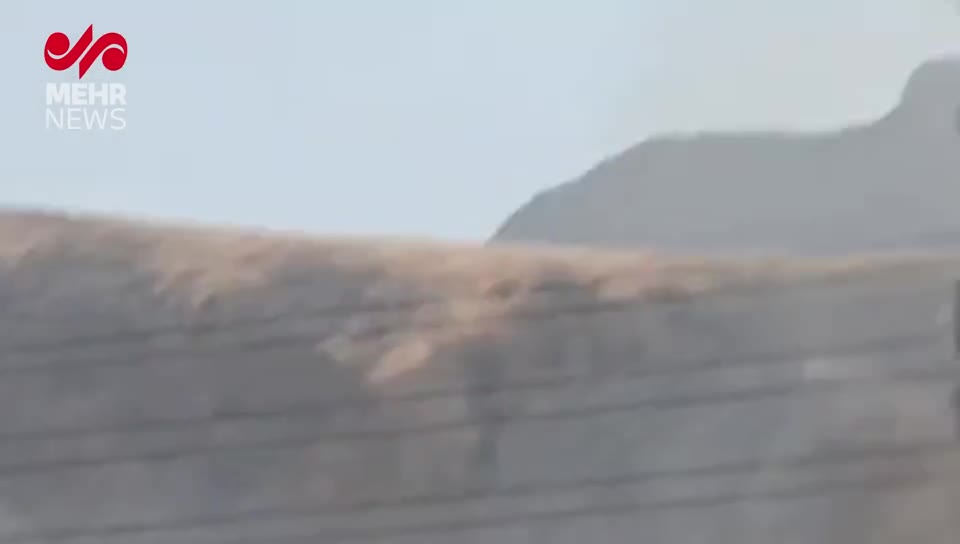   تصاویر خبرگزاری مهر از لحظه اصابت پرتابه اسرائیل به کرمانشاه