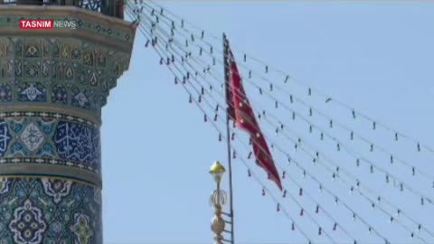   اهتزار پرچم انتقام بر فراز مسجد جمکران