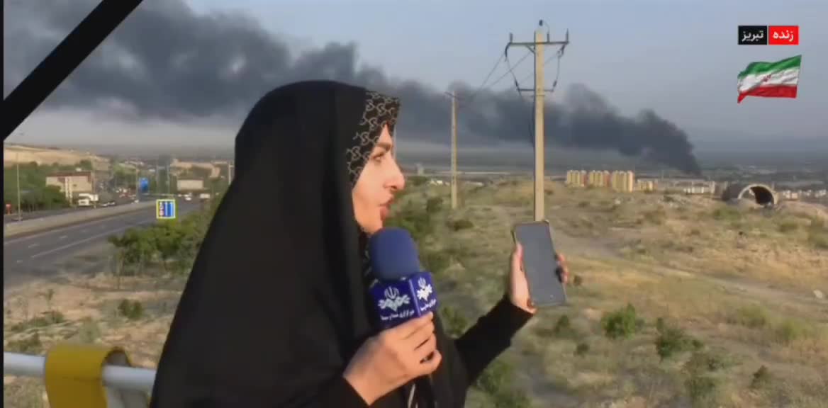   گزارش خبرنگار صداوسیما از حمله اسرائیل به محلی در نزدیکی پالایشگاه تبریز