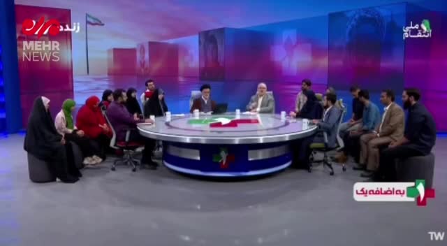 ببیمید | لحظاتی پس از حمله اسرائیل به صداوسیما، فریاد مرگ بر اسرائیل به صورت زنده از استودیوی شبکه سه