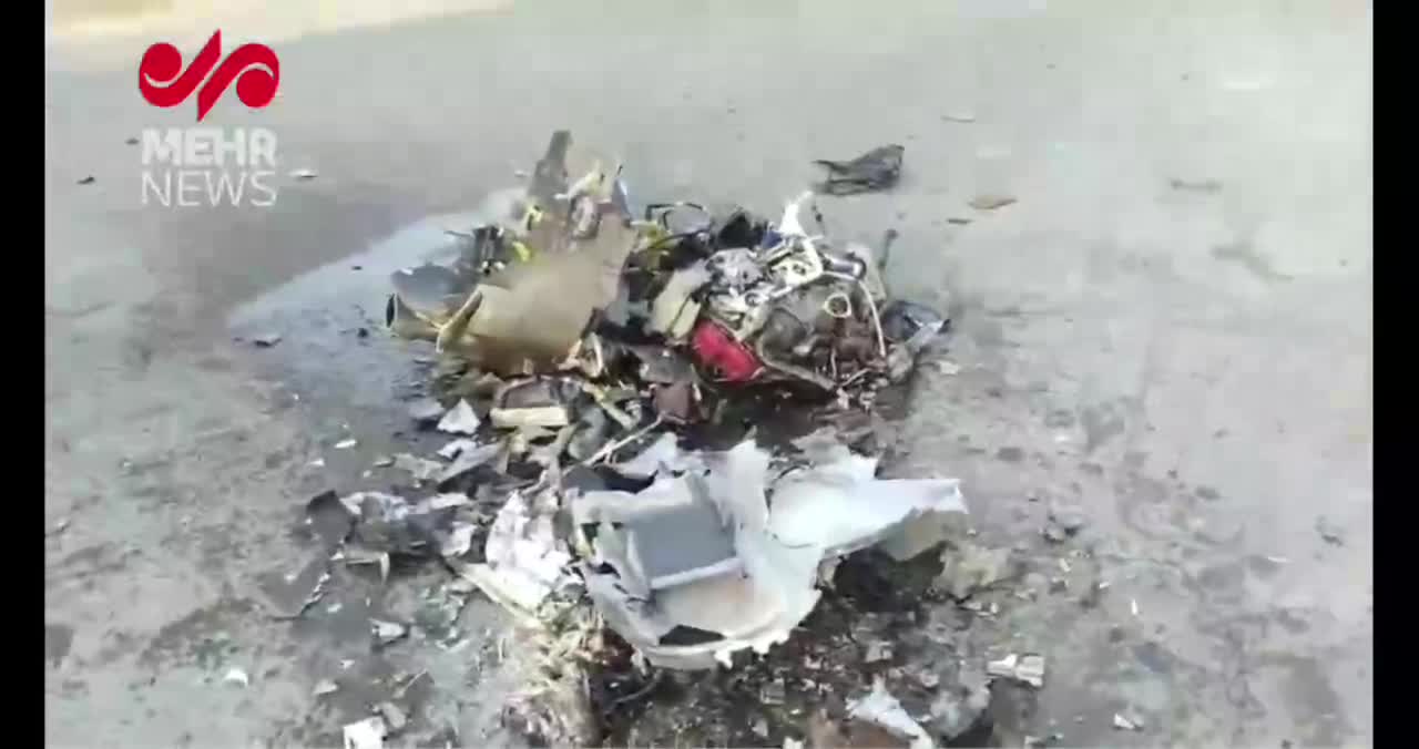   تصاویر اولیه از انهدام پهپاد هرمس در خرم‌آباد