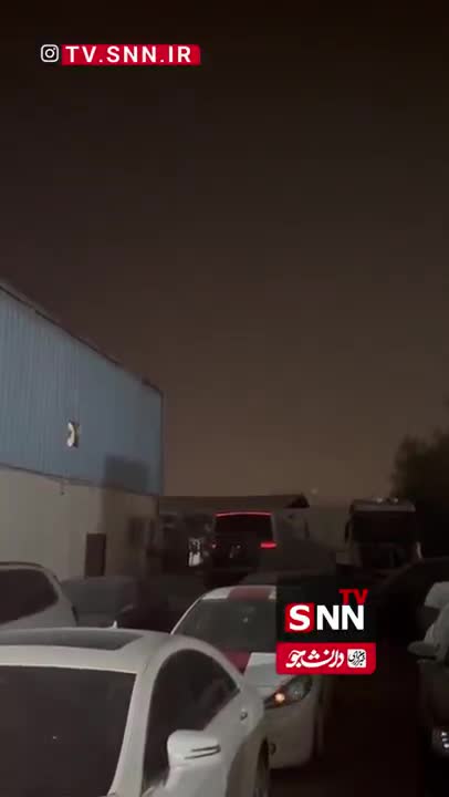   لحظه برخورد موشک ایرانی در پایگاه آمریکایی در قطر