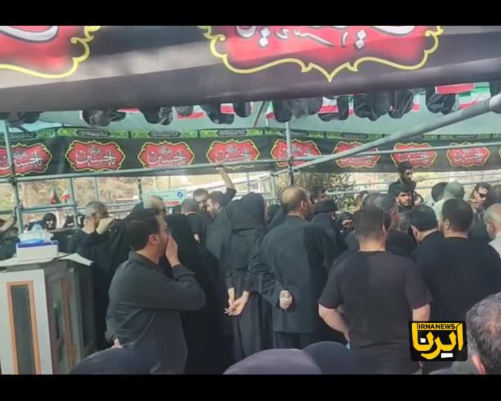   حضور علی لاریجانی مشاور مقام معظم رهبری در آیین تشییع شهید والامقام محرابی