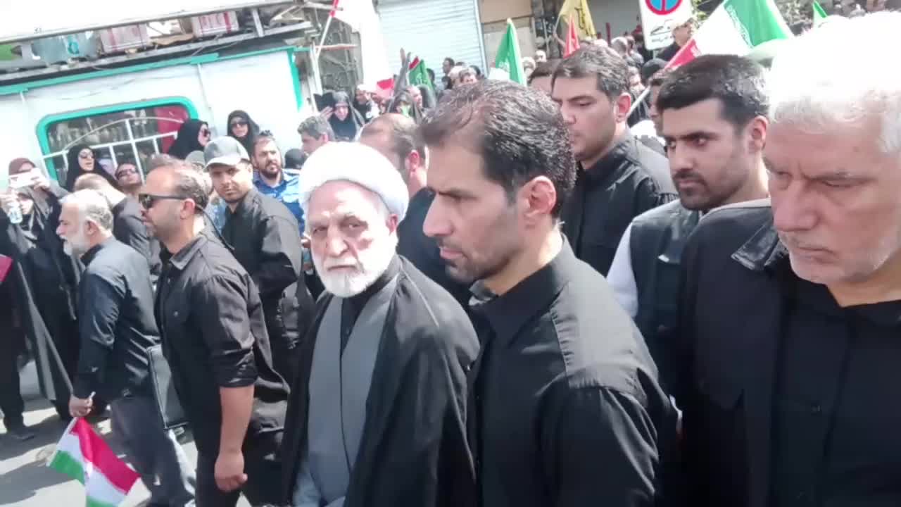   حضور رئیس قوه قضاییه در مراسم تشییع شهدای اقتدار ایران