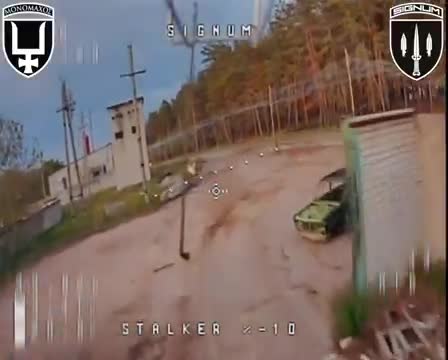   ‏عبور ماهرانه کوادکوپتر انتحاری اوکراین از میان انبوه تارهای فیبر اپتیک و منهدم کردم ون اطلاعاتی روسیه