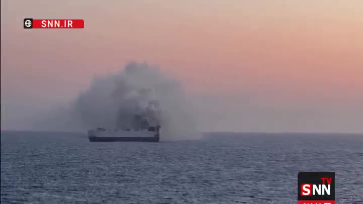   آتش گرفتن کشتی حامل خودروهای برقی در اقیانوس آرام