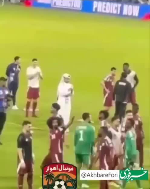   واکنش اعتراض‌آمیز اکرم عفیف به شعارهای هواداران قطری علیه ایران!