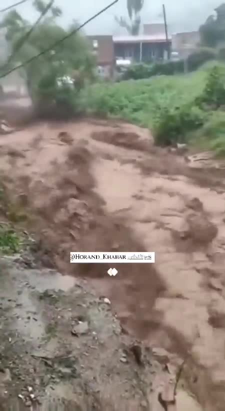 تصاویری از وقوع سیل هولناک در آذربایجان شرقی | سیل تراکتور را هم برد | 17 خرداد 1404