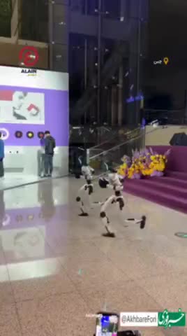   اجرای نمایش رزمی ۲ ربات کونگ‌فوکار با دقت بی‌نظیر و هماهنگ