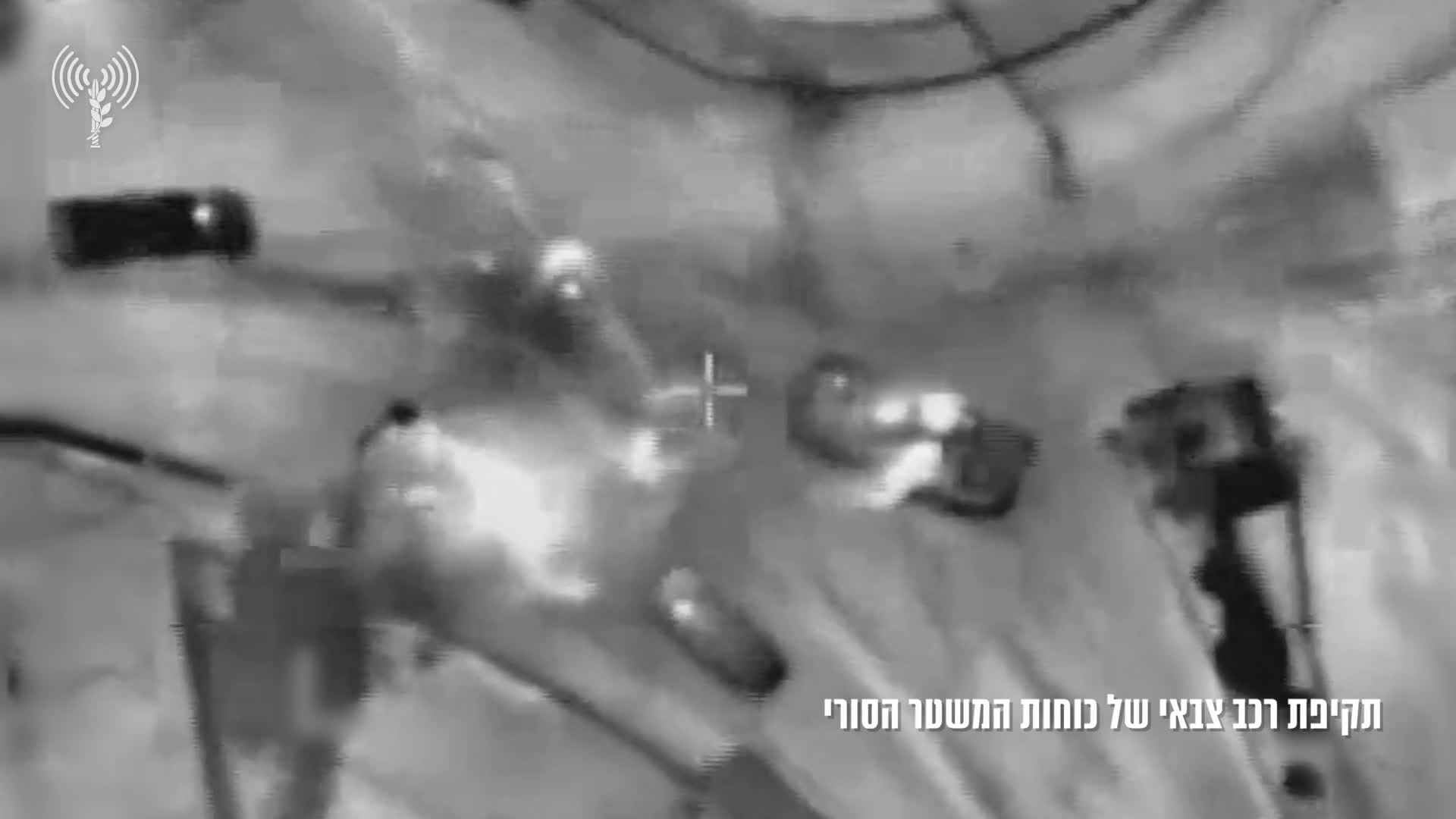   تصاویر تازه از لحظه حمله پهپادهای اسرائیلی به کاروان ارتش سوریه