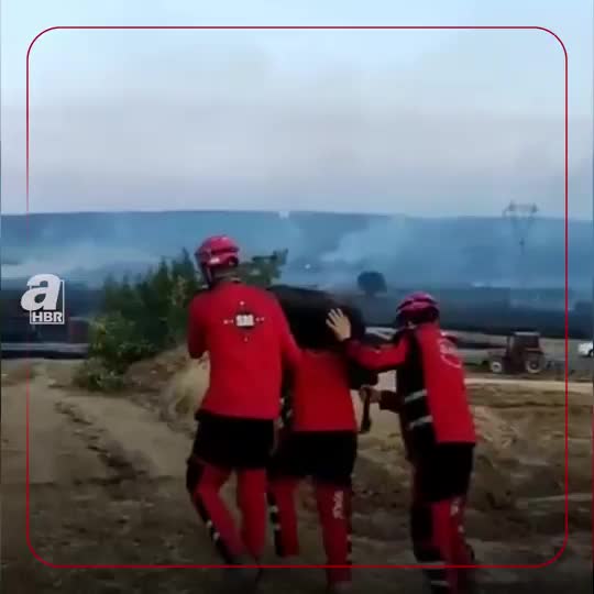   نجات گوسفند گرفتار مانده در آتش