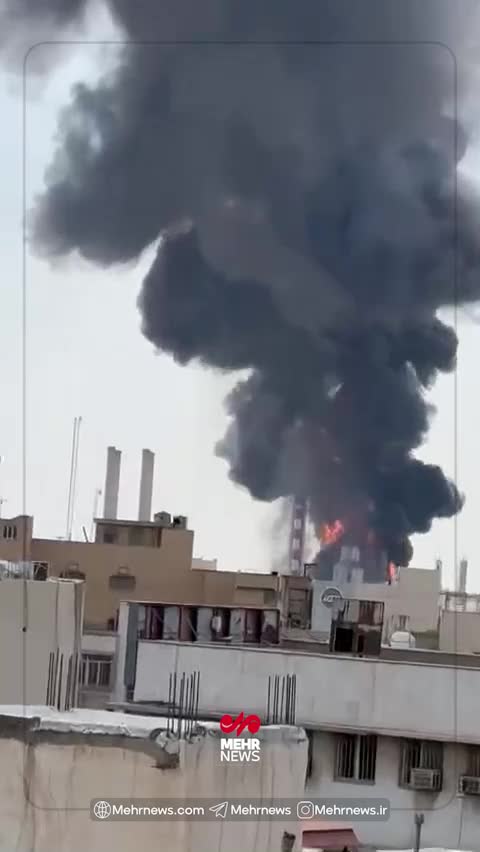   تصاویری از حریق در واحد ۷۰ پالایشگاه آبادان