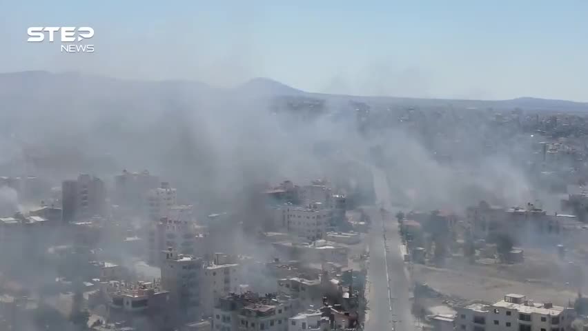   تصاویر پهپادی از وضعیت کنونی شهر سویدا در جنوب سوریه