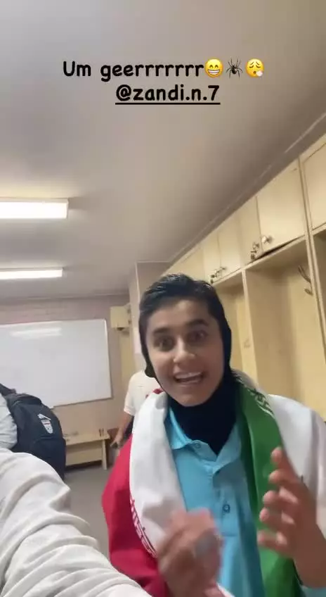   جشن خاص گلزنان تیم ملی بانوان ایران پس از صعود به جام ملت‌ها