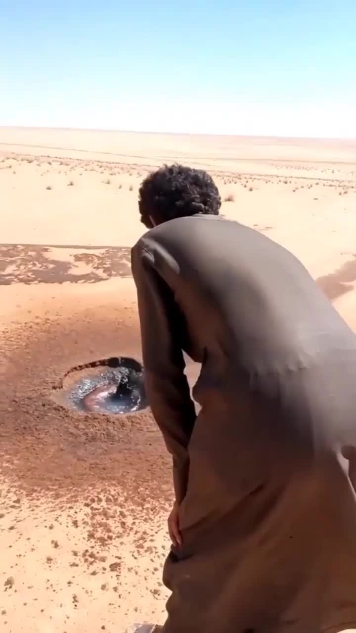  نفت در دل صحرا می‌جوشد؛ ویدئویی دیدنی از فوران منابع عربستان صعودی