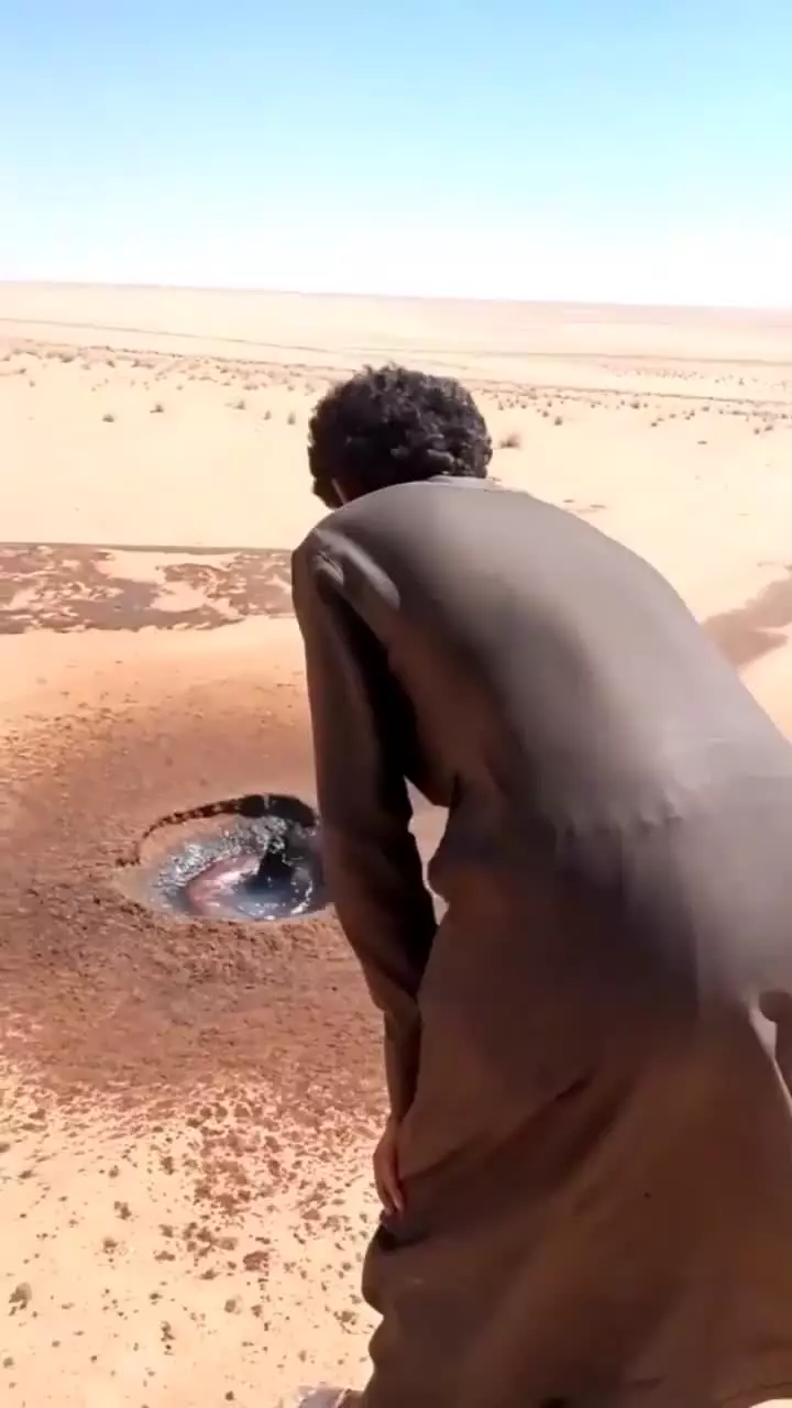   نفت در دل صحرا می‌جوشد؛ ویدئویی دیدنی از فوران منابع عربستان صعودی