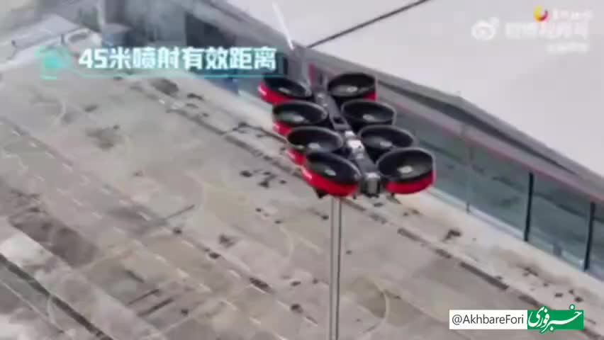   رونمایی از پهپاد آتشنشان در چین