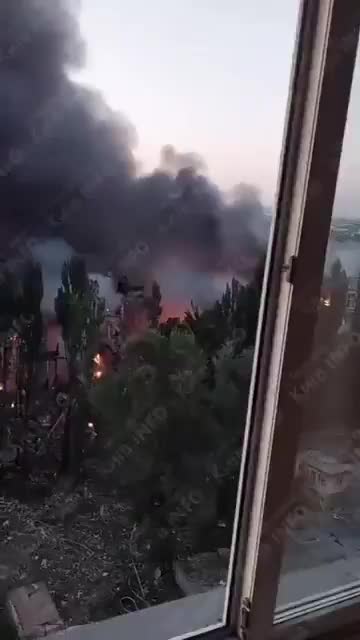   نمایی از شهر کی‌یف بعد از حملات بامداد امروز روسیه