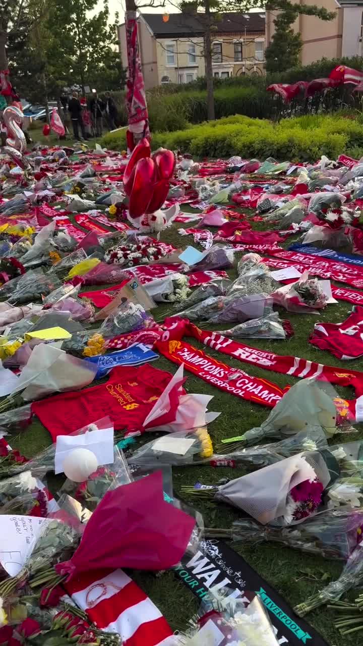   دنیایی از گل برای بازیکن سرشناس لیورپول که در حادثه تصادف رانندگی درگذشت