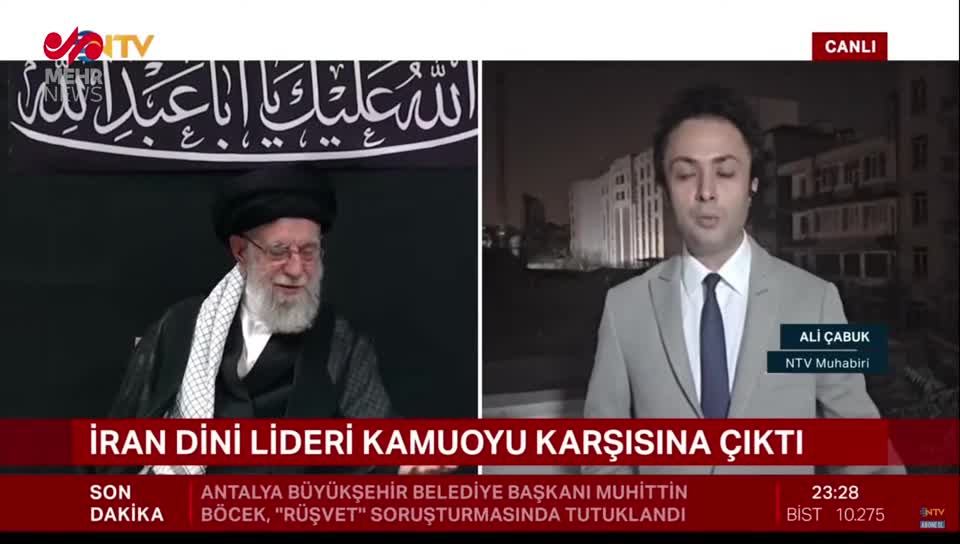 بازتاب حضور رهبر انقلاب در مراسم شب عاشورا در شبکه های خارجی | 15 تیر 1404
