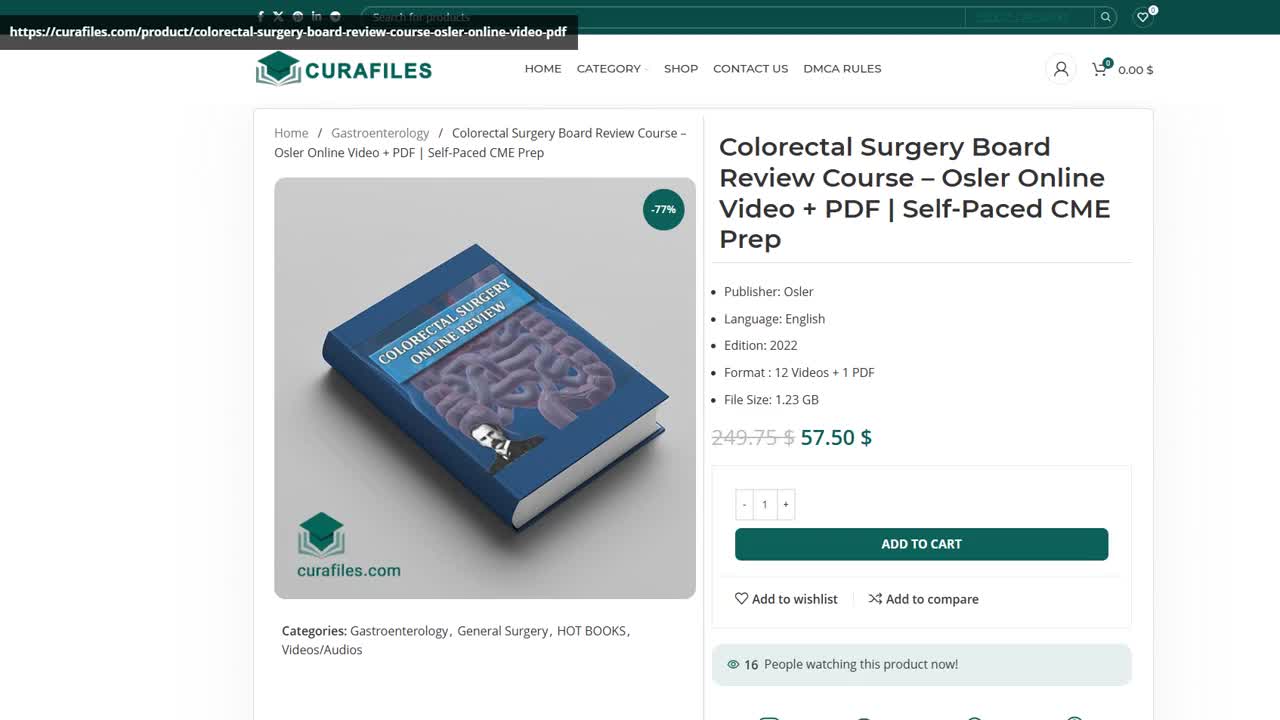 Colorectal Surgery Board Review Course – Osler Online Video + PDF | Self-Paced CME Prep