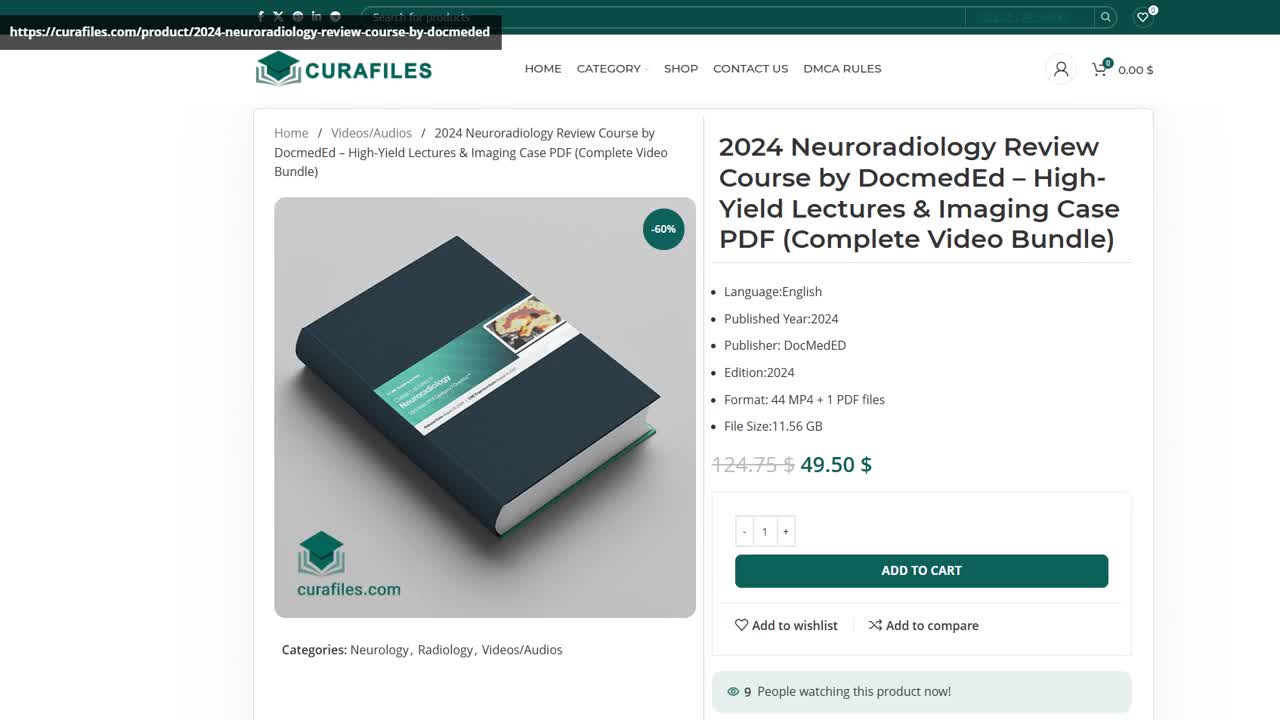 2024 Neuroradiology Review Course by DocmedEd – High-Yield Lectures & Imaging Case PDF (Complete Vi